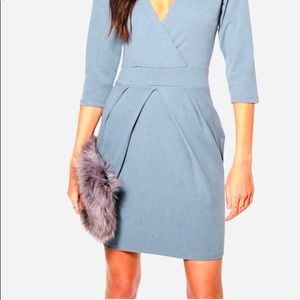 Boohoo Erin Wrap Over Tailored Dress Size 4